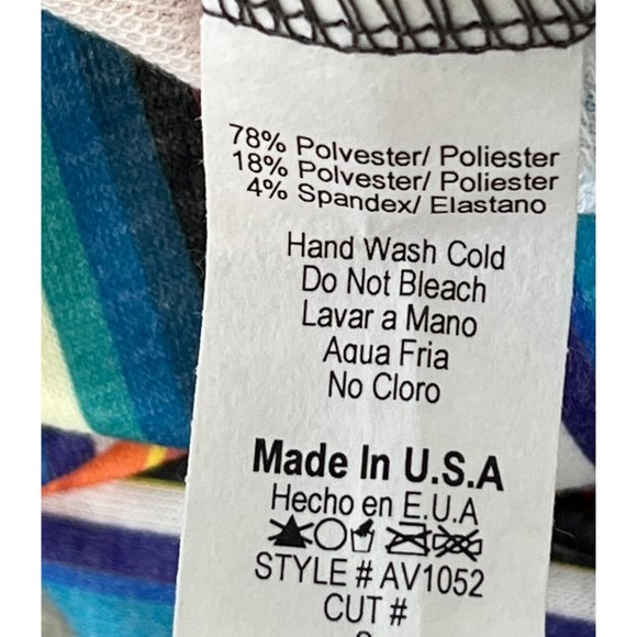 Avery Aztec Pattern Long Sleeve Hoodie Womens L Multicolor Polyester Blend NEW - Picture 5 of 6